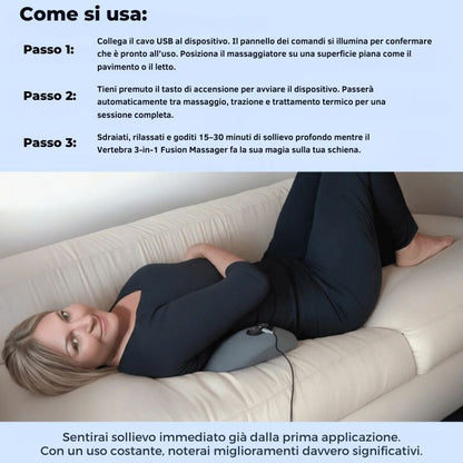 Vertebra Spinarelax™ – Massaggiatore 3-in-1 per Schiena, Collo e Colonna Vertebrale